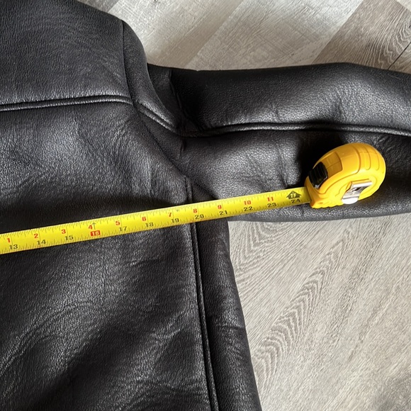 NWOT AFTF BASIC OUTERWEAR Women's Black Motorcycle Faux Fur Suede Jacket Size XL - Picture 9 of 11